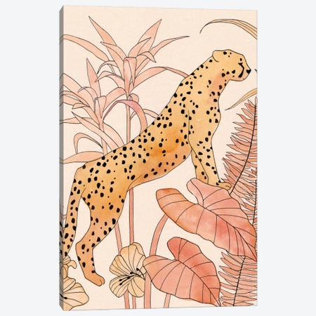 Blush Cheetah II Canvas Print #AWR48} by Annie Warren Canvas Print