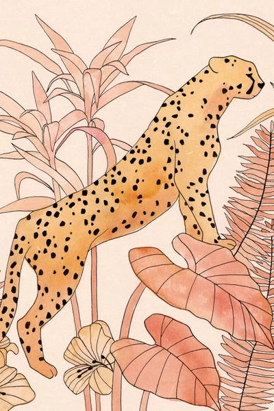 Cheetahs: Blush Cheetah II by Annie Warren
