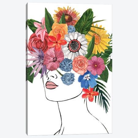 Flower Lady I Canvas Print #AWR56} by Annie Warren Art Print