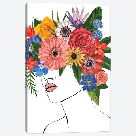 Flower Lady II Canvas Print #AWR57} by Annie Warren Art Print