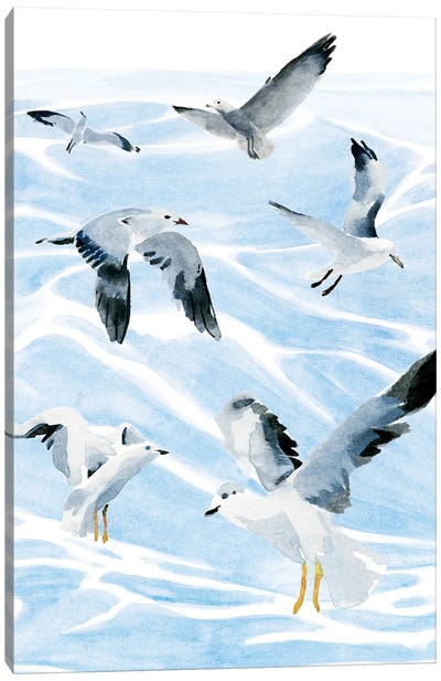 Seagull Soiree I Canvas Art Print