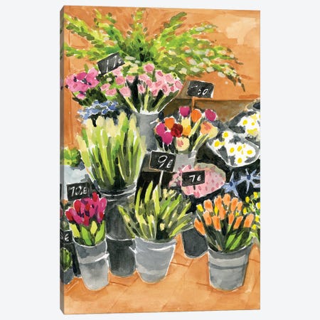Street Florist I Canvas Print #AWR81} by Annie Warren Art Print