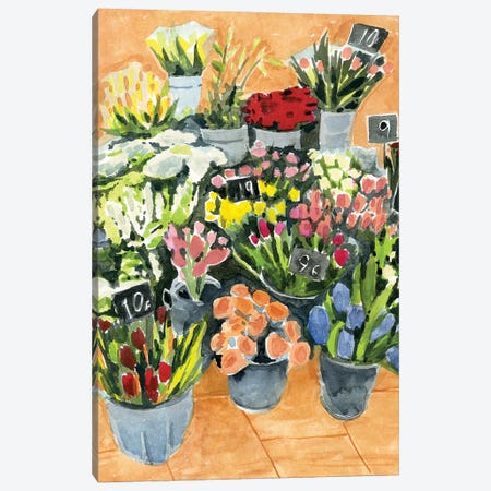 Street Florist II Canvas Print #AWR82} by Annie Warren Art Print