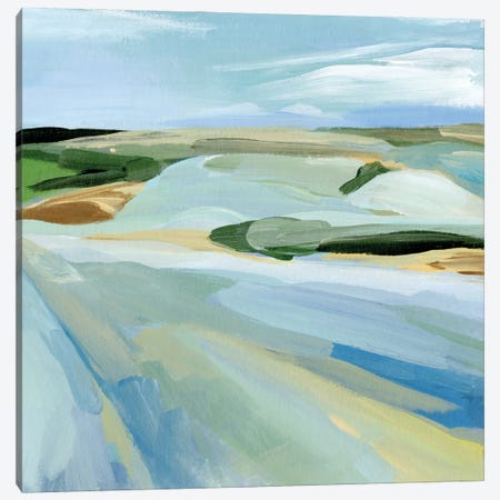 Sky Blue Fields II Canvas Print #AWR94} by Annie Warren Art Print