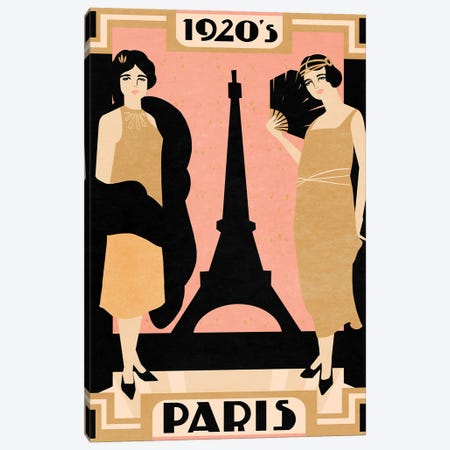 1920's Paris I Canvas Print #AWR99} by Annie Warren Canvas Art