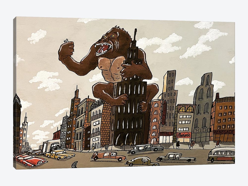 Kong by Aaron Wooten 1-piece Canvas Wall Art