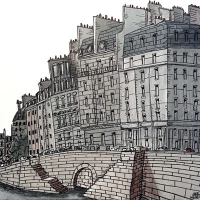 From The Siene by Aaron Wooten framed canvas print