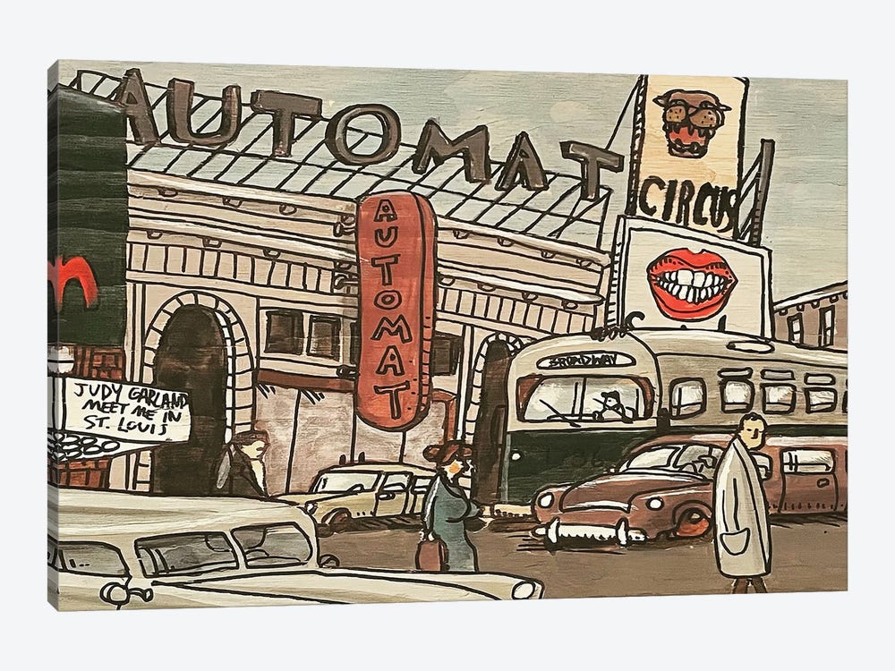 The Automat by Aaron Wooten 1-piece Canvas Artwork