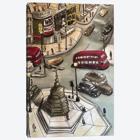 Piccadilly Circus Canvas Print #AWX24} by Aaron Wooten Canvas Wall Art