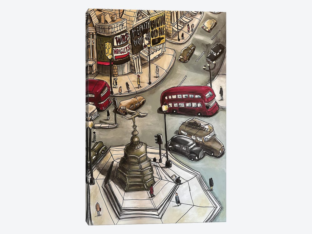 Piccadilly Circus by Aaron Wooten 1-piece Canvas Artwork