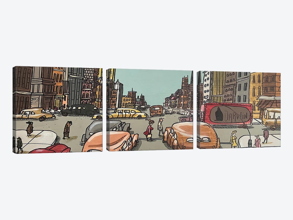 5th Avenue by Aaron Wooten 3-piece Canvas Art Print