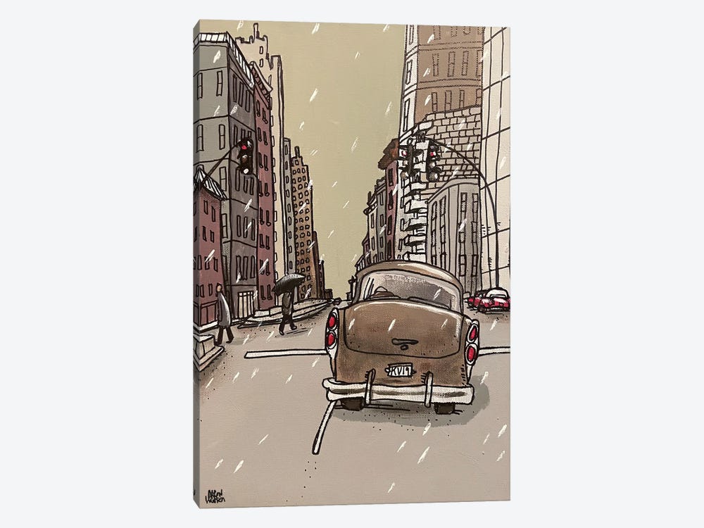 Snowy City by Aaron Wooten 1-piece Canvas Print