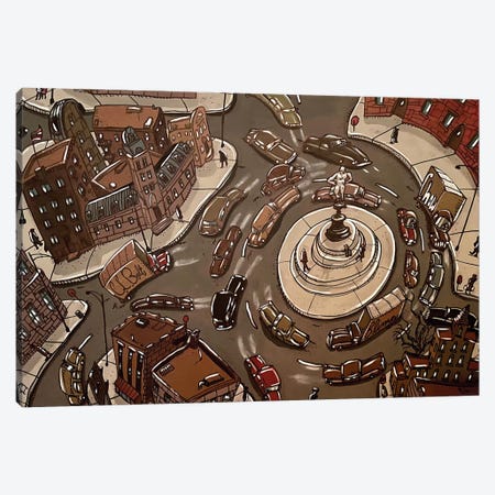 The Roundabout Canvas Print #AWX35} by Aaron Wooten Canvas Print