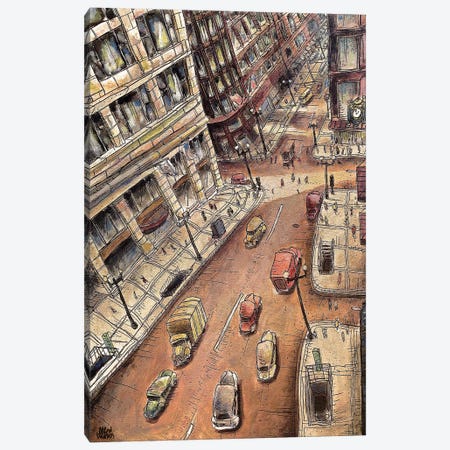 State Street 1952 Canvas Print #AWX39} by Aaron Wooten Canvas Artwork