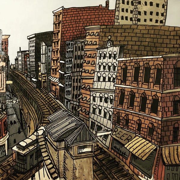 Trains: The El 1920 by Aaron Wooten