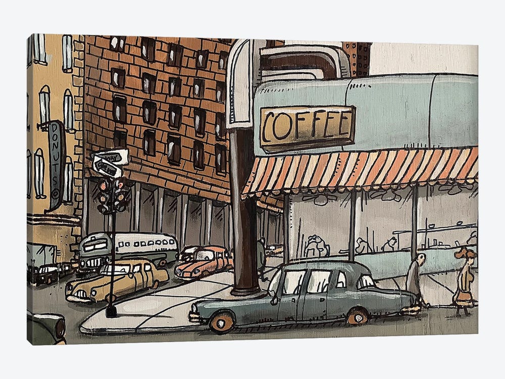 Coffee And Donuts by Aaron Wooten 1-piece Art Print