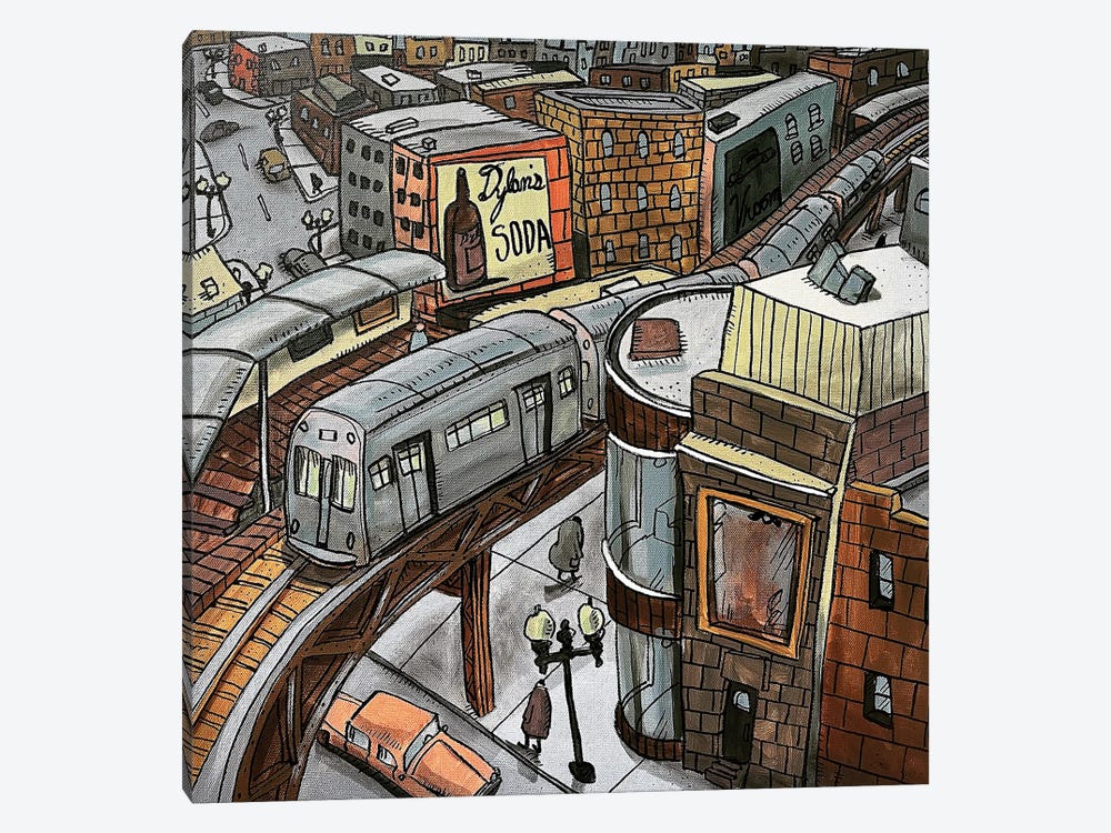 The Brown Line by Aaron Wooten 1-piece Canvas Artwork
