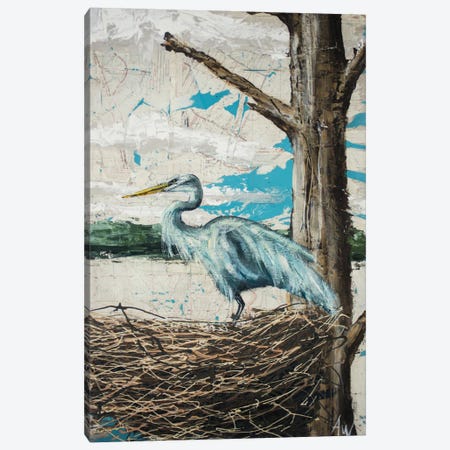 Midway Heron I Canvas Print #AWY1} by Allison Wickey Canvas Art Print