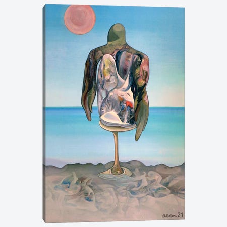 Man On The Beach Canvas Print #AXA21} by Alexey Adonin Canvas Art