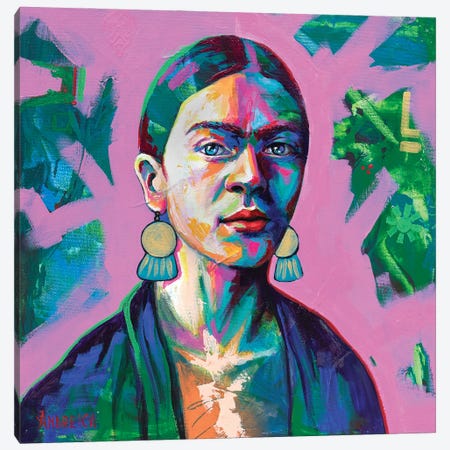 Young Frida Kahlo Canvas Print #AXC14} by Alexandra Andreica Canvas Art