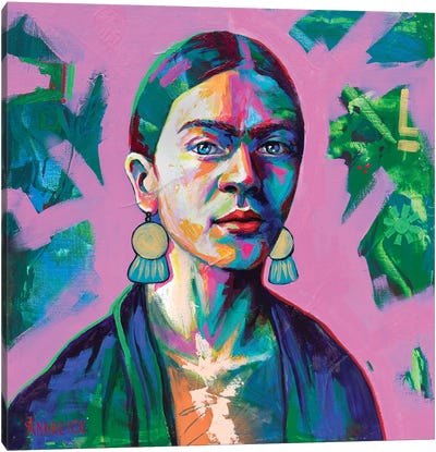 Young Frida Kahlo Canvas Art Print - Frida Kahlo