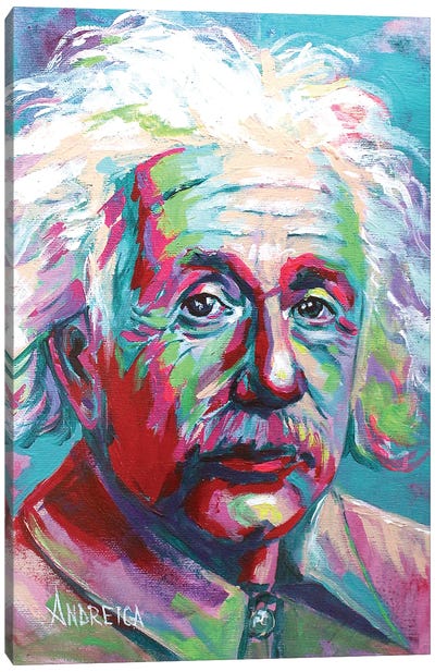 Albert Einstein Canvas Art Print - Alexandra Andreica