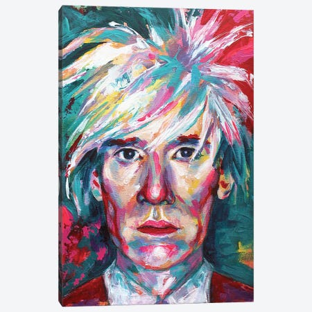 Andy Warhol Canvas Print #AXC2} by Alexandra Andreica Canvas Art Print