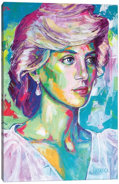 Diana, Princess Of Wales Canvas Art Print - Alexandra Andreica