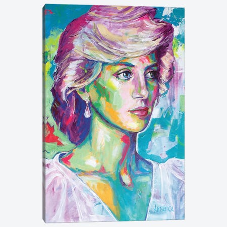 Diana, Princess Of Wales Canvas Print #AXC3} by Alexandra Andreica Canvas Print