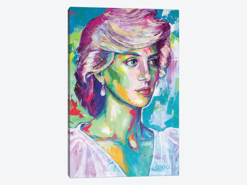 Diana, Princess Of Wales by Alexandra Andreica 1-piece Canvas Art Print