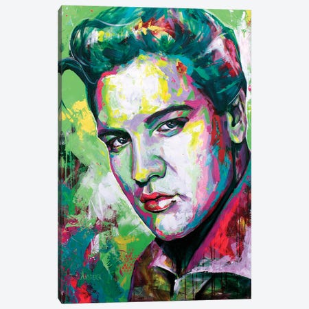 Elvis Presley, The King Canvas Print #AXC4} by Alexandra Andreica Canvas Artwork