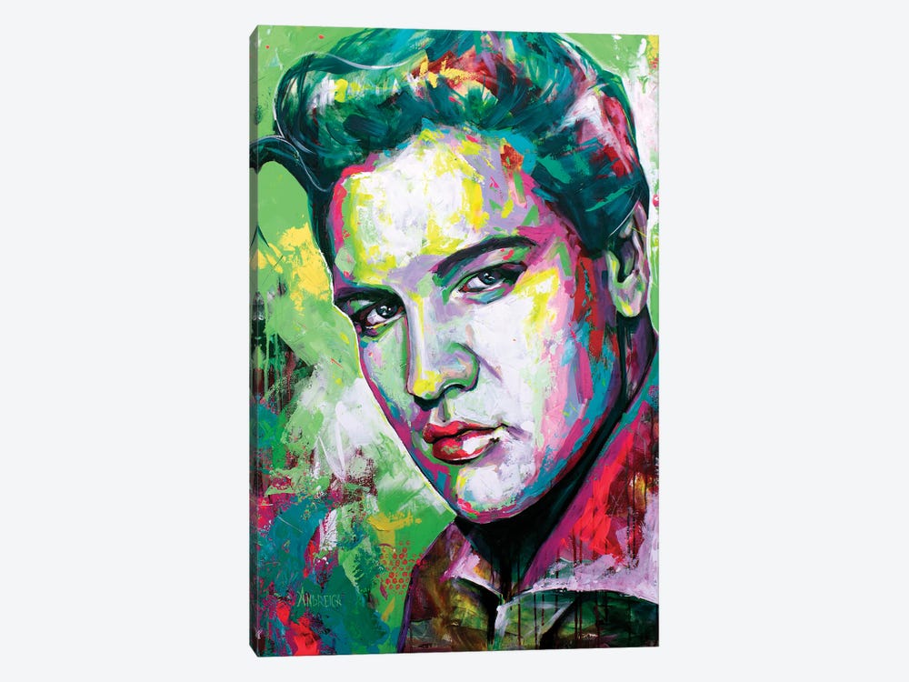 Elvis Presley, The King by Alexandra Andreica 1-piece Canvas Wall Art