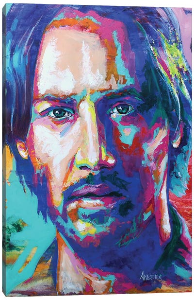 Keanu Reeves Canvas Art Print - Alexandra Andreica
