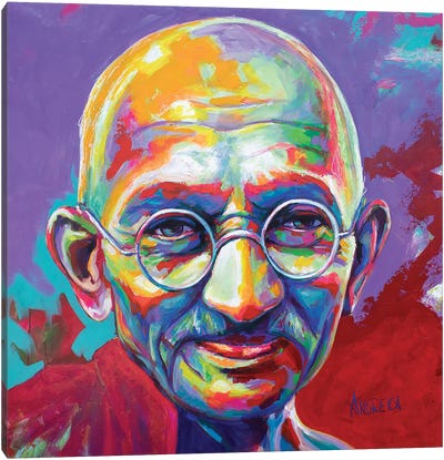 Mahatma Gandhi Canvas Art Print - Alexandra Andreica