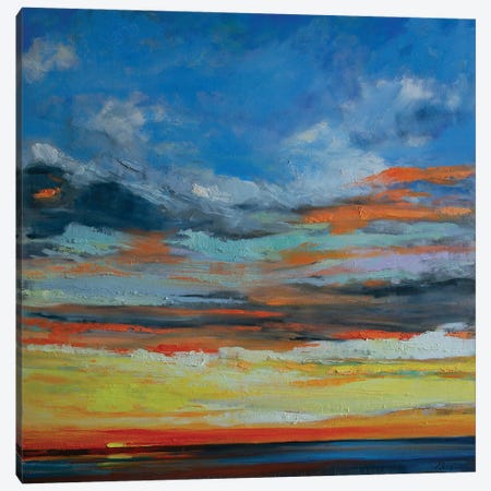 Hermosa Beach Sunset Canvas Print #AXF15} by Alexi Fine Art Print