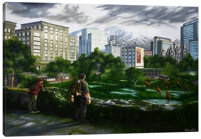 The Giraffe Scene Canvas Art Print - Limited Edition Video Game Art
