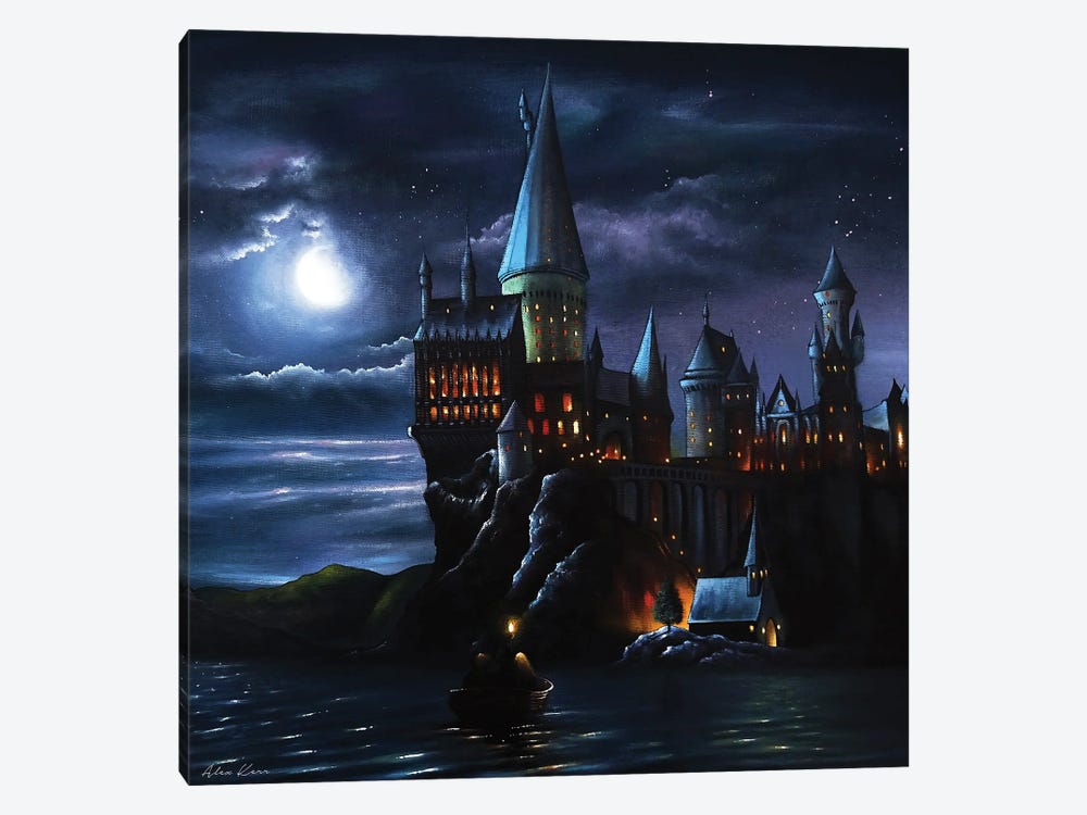 Hogwarts Moonlight by Alex Kerr 1-piece Art Print