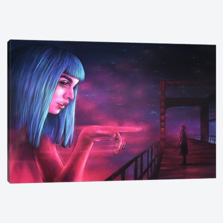 Blade Runner Neon Canvas Print #AXK1} by Alex Kerr Canvas Print