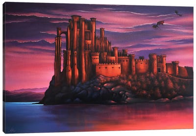 The Red Keep Canvas Art Print - Fantasy Realms