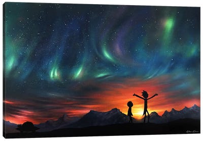 Rick's Universe Canvas Art Print - Aurora Borealis Art