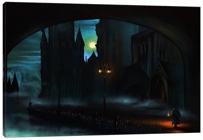 Bloodborne Moonlight Canvas Art Print - Fantasy Realms