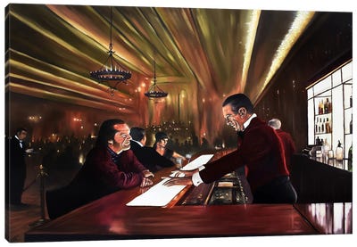 The Shining, Bar Scene Canvas Art Print - Jack Torrance