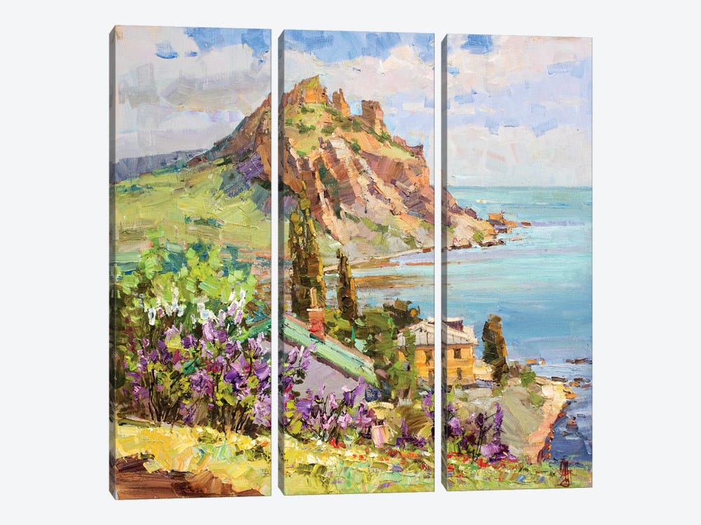 Blossoming Lilac by Sergey Alexandrovich Pozdeev 3-piece Canvas Artwork