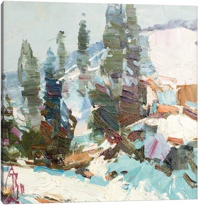 Cypresses Canvas Art Print - Sergey Alexandrovich Pozdeev