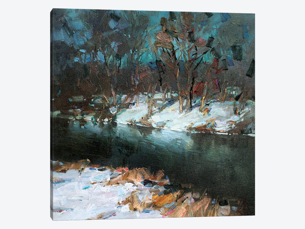 First Snow by Sergey Alexandrovich Pozdeev 1-piece Canvas Print