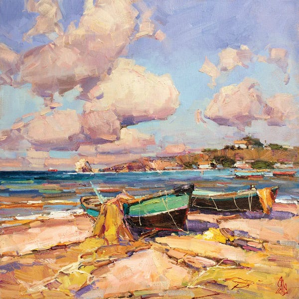 Sergey Alexandrovich Pozdeev: Fishing Boats by Sergey Alexandrovich Pozdeev