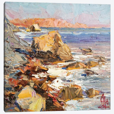 Rocky Seaside Canvas Print #AXP349} by Sergey Alexandrovich Pozdeev Canvas Print