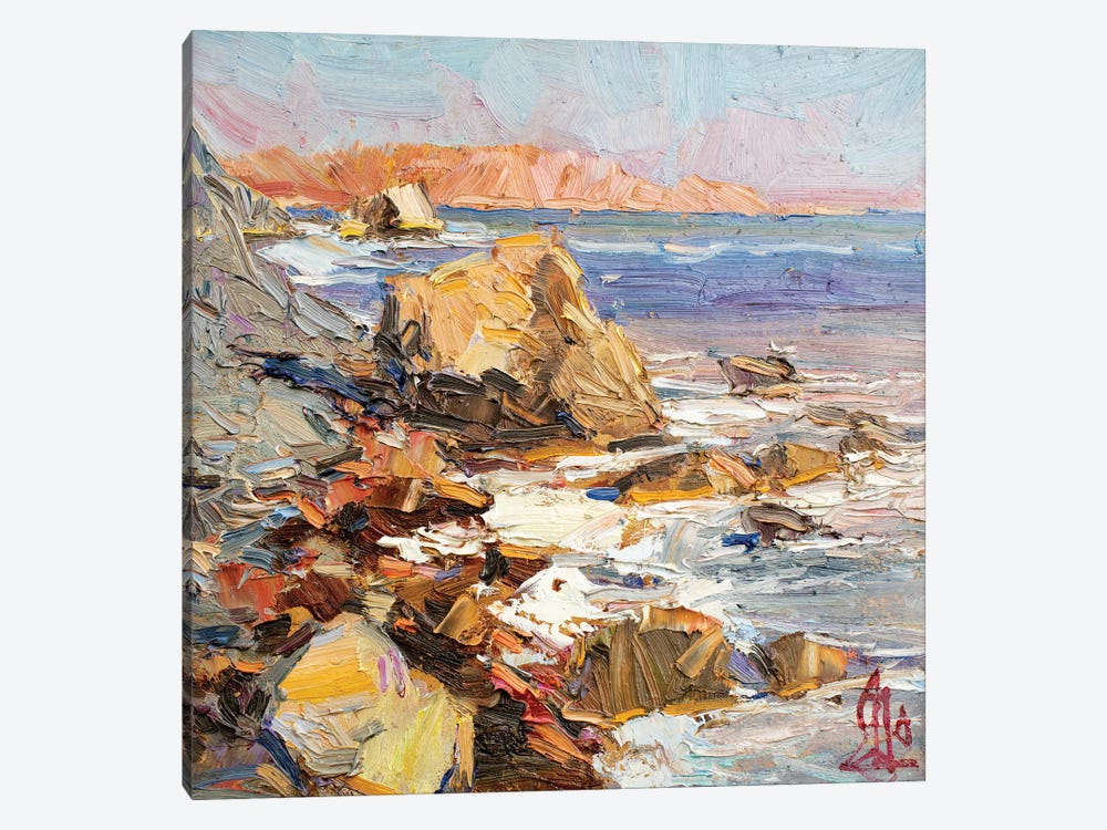 Rocky Seaside by Sergey Alexandrovich Pozdeev 1-piece Canvas Art