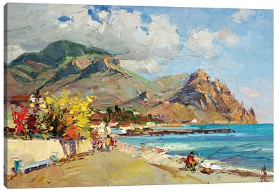 Seaside Village Canvas Art Print - Sergey Alexandrovich Pozdeev
