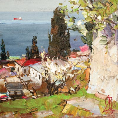 Spring Motif by Sergey Alexandrovich Pozdeev framed canvas print